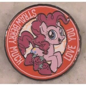My Little Pony Blind Box Enamel Pin Pinkie Pie Strawberry Much Love You Fruit